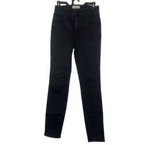 Madewell Womens 10" High-Rise Skinny Jeans Size 26 Black Denim